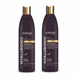 2 Pack KATIVA Hyaluronic Keratin + Coenzima Q10 Shampoo X355mL + KATIVA Hyaluronic Keratin + Coenzima Q10 Acondicionador X355mL