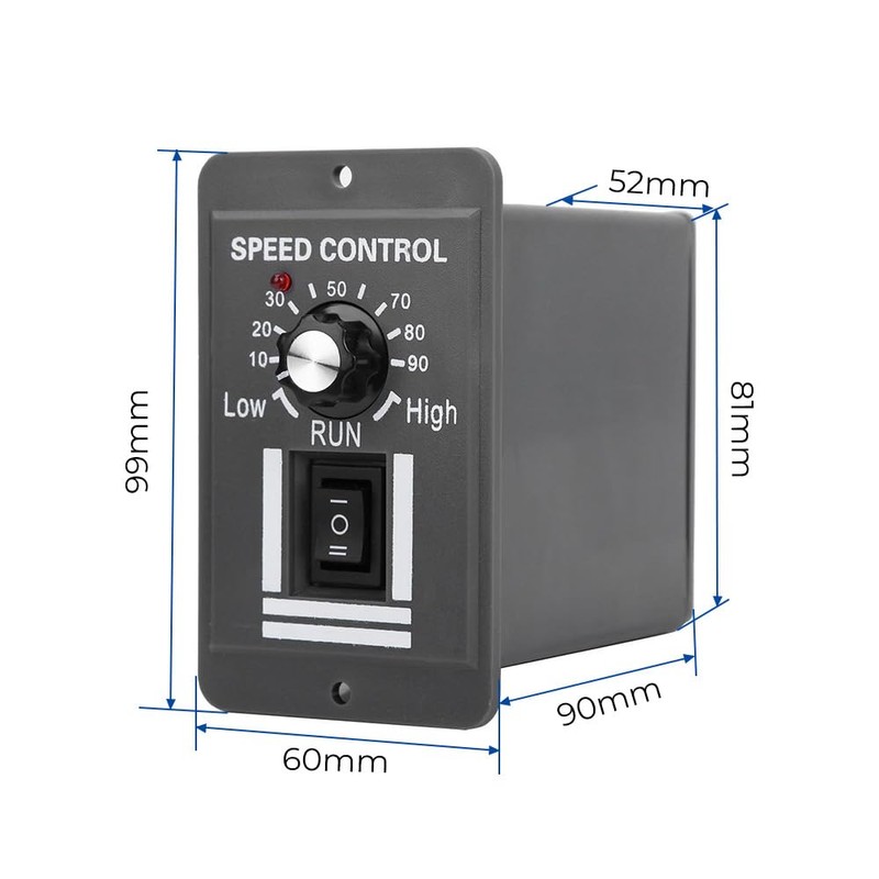 Uadme Motor Speed Controller, DC12-60V 20A Brush Motor Speed Controllers,