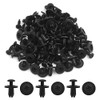 uxcell 50Pcs Plastic Door Buckle Clasp Push Type Screw Rivet