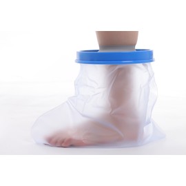 Cadi Gibbs Waterproof Cover for Feet Waterproof Shower Cover for Adults, Even If You Have Injured Legs - Shower With Bandage or Gypsum (Small) - Bath Aid for Adult Breaking Feet