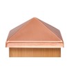 4x4 Post Point Cap - Solid Copper - Designed to