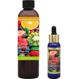 Citrus Berries 8oz and 2oz Fragrance Oil Set (Two Bottles, one with Dropper)
