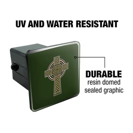 GRAPHICS & MORE Celtic Christian Cross Irish Ireland Tow Trailer Hitch Cover Plug Insert 2"