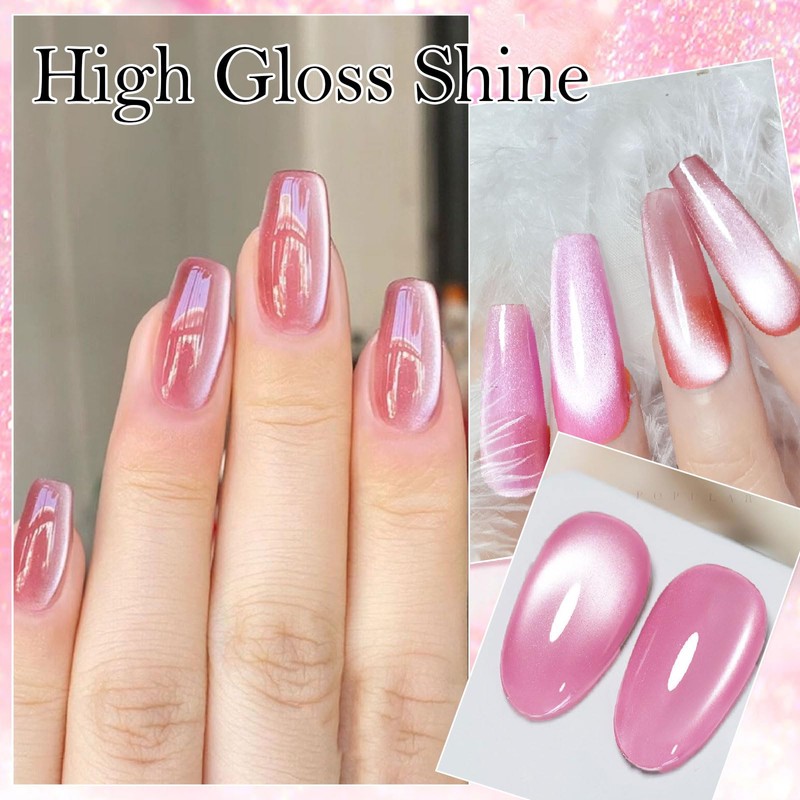 YEPYEPGO Cat Eye Gel Nail Polish Set 12 Colors, Moonlight