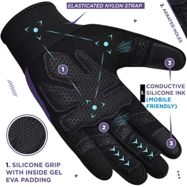 RDX Fitness Gloves Full Finger Women Men Weight Lifting Touchscreen Training Gloves Bodybuilding Strength Training Workout Gym Weight Lifting Gloves Powerlifting Strength Sports Grip Cycling Sports