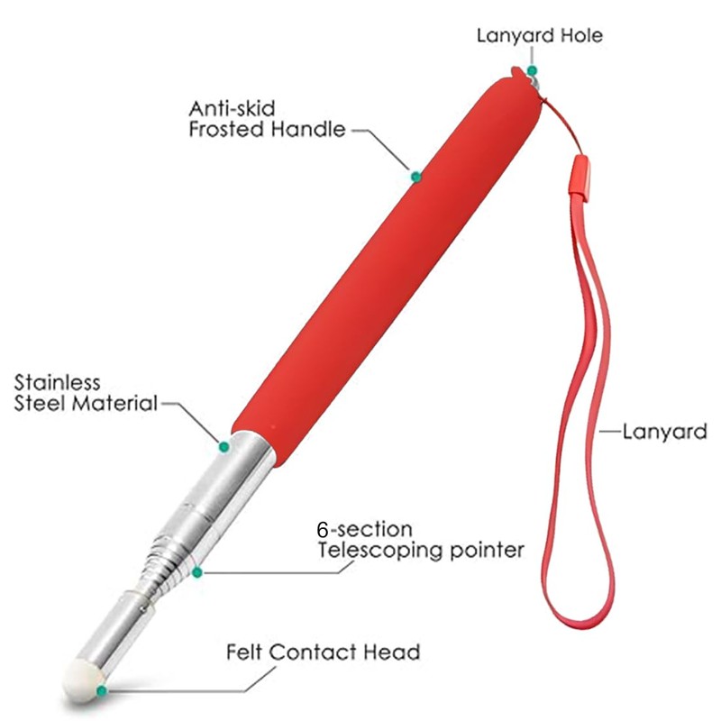 MEXRUMI 1 Piece Pointer Rod Extendable 1 m Telescopic Rod