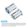 sourcing map M12 Rivet Nuts, 50pcs Zinc Plated Carbon Steel