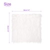 DMiotech 14"x14" White Faux Fur Square Fabric, Fluffy Faux Fur