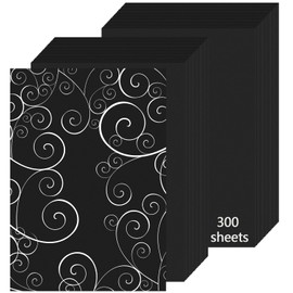Black Cardstock Paper 8.5'' x 11'', 300 Sheets 180gsm/65 lb Black Printer Cover Card Stock, Premium Heavy Construction Paper for Card Making Printing Craft Drawing Scrapbooking Cutting