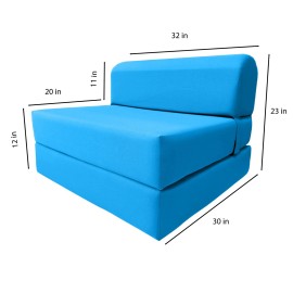 Amfuton Turquoise Sleeper Chair Folding Foam Beds, Convertible Mattresses 6 x 32 x 70