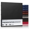 Gallery Leather Presentation Binder 3/4" With Hubbed Spine Freeport Black