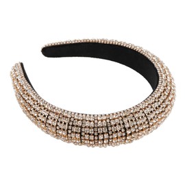 Mikinona Elegant Crystal Hair Band Rhinestone Headdress Stylish Party Accessory for Women Fashion Hair Hoop