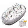 Baby Lounger-Breathable and Soft Organic 100% Cotton, Portable Infant Lounger
