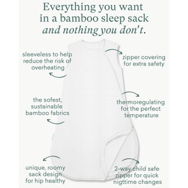 PurComfy - Saco de dormir supersuave, 0.5 TOG, saco de dormir de viscosa de bambú de alta calidad, saco de dormir ligero 2-4T (crema), Crema, 2 Años-4 Años