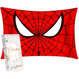 Miss Adola 1 Pack Kids Pillowcase - 30"x20" Queen Mulberry Silk Pillow Case for Hair and Skin 19 Momme Cute Cartoon Kawaii Fun Pillowcase for Teens Boys Girls, Zhizhuxia Eyes