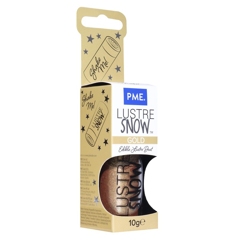 PME Edible Lustre Sprinkle Snow - Gold (10g)