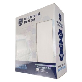 Comfort Lab 4 Piece Short Queen White Antibacterial Sheet Set RV Camper Microfiber Pillow