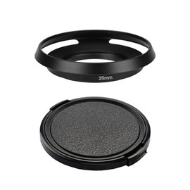 39mm Metal Lens Hood and Lens Cap Compatible with Leica E39 Lens, M 50mm f/2 Lens, M 35mm f/2 Lens (1+1pcs)