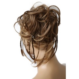 PRETTYSHOP Hairpiece Hair Rubber Scrunchie Scrunchy Updos VOLUMINOUS Wavy Messy Bun brown mix # 33AT26 G6D