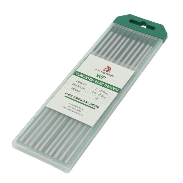 Welding Knight TIG Welding Tungsten Electrodes Pure Tungsten 1/8" x