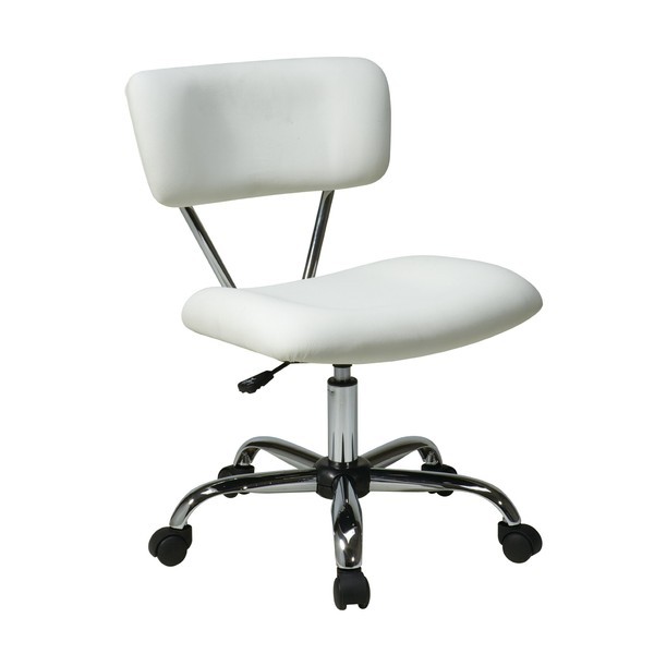 OSP Home Furnishings Avenue Six ST181-V11 AVE SIX Vista Task Office Chair, White Vinyl