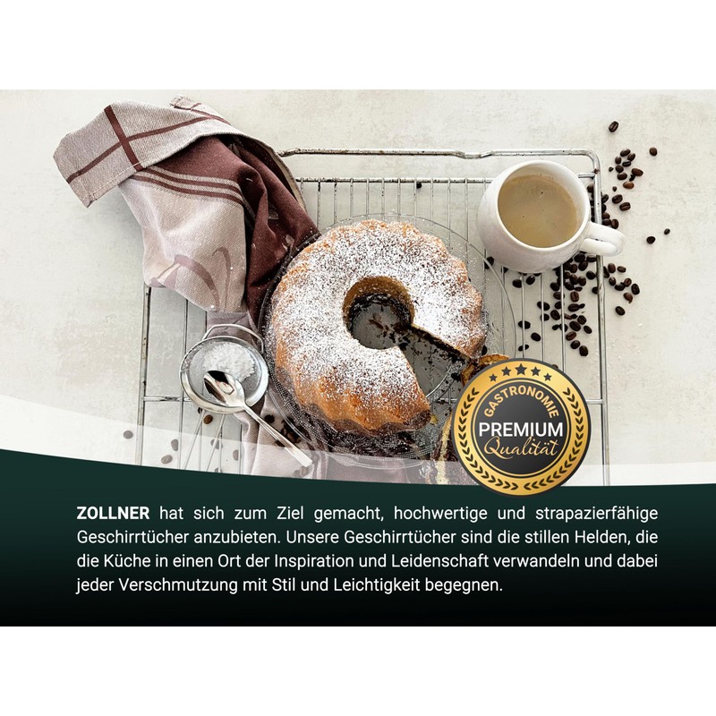 'Chef's Quality ZOLLNER® Set of 5 Tea Towels 50 x