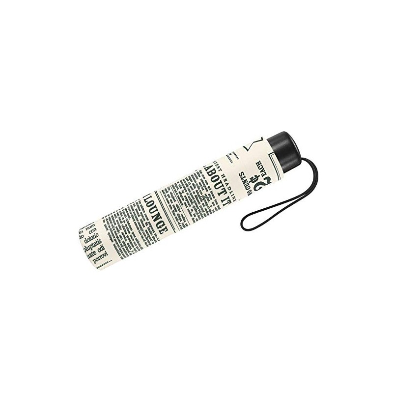 Newspaper Umbrella, Pocket umbrella hand opener, 95 cm, vintage