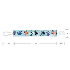 PandaEar 5 Pack Silicone Pacifier Clips for Boys and Girls Newborn