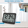 WallarGe Atomic Clock with Indoor Outdoor Temperature - 8.5'' Digital