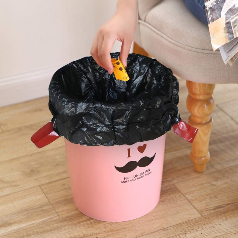 Teyyvn 1.2 Gallon Small Garbage Bags, Black Drawstring Trash Bags,