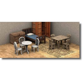 Rubicon Models 283007 Domestic Furniture Set 1:56 Plastic Model Kit