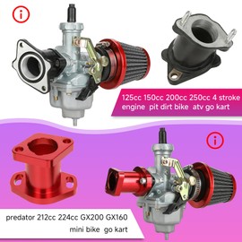 CILOYU PZ27 Carburetor Kit Throttle Assembly Replacement for Predator 212cc 196cc Coleman CT200U KT196 TaoTao Coolster CG 125cc 150cc 250cc Engine XR100 ATV Dirt Pit Bike Baja Mini Bike Go Kart Parts