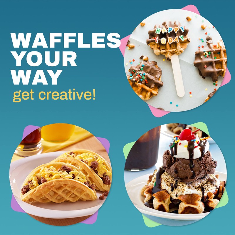 Elite Gourmet EWM460 Nonstick Rotating Flip Belgian Waffle Maker, 1.25-Inch