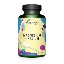 Vegavero Magnesium + Potassium | High Strength Citrate Forms | 180 Vegan Capsules | Electrolytes for Hydration & Recovery