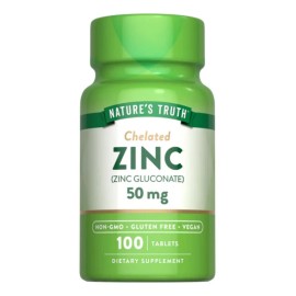 Nature Truth Suplemento Gluconato Zinc Pote 100 Tabletas Por Cada Tableta Meses Sabor Neutro