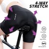 Eco-daily Women's 5"/8" Bike Shorts 4D Padded Zipper Pockets Cycling