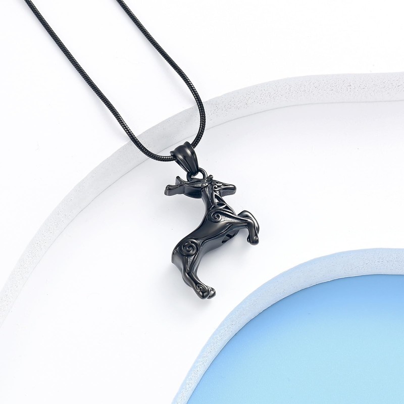 XSMZB Deer Cremation Jewelry for Ashes Cute Deer Urns Pendant