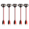 PNGKNYOCN 9V Battery Snap to Alligator Clips Cable,5 Pack Dual
