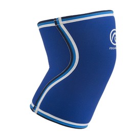 Rehband Rx Original Knee Support, 1 Piece or 1 Pair, Knee Support 7 mm, Fitness Knee Sleeve, Colour: Blue, Size: XL