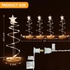 4 Packs Outdoor Spiral Lighted Christmas Trees, Warm White Spiral