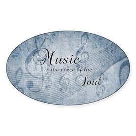 CafePress Music Voice of The Soul Sticker Oval Car Bumper Sticker