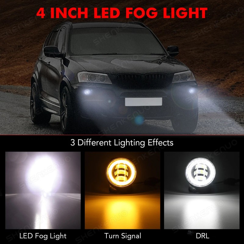 SHENKENUO For 1994-2009 Dodge Ram 2500 2PCS Bumper Led Fog