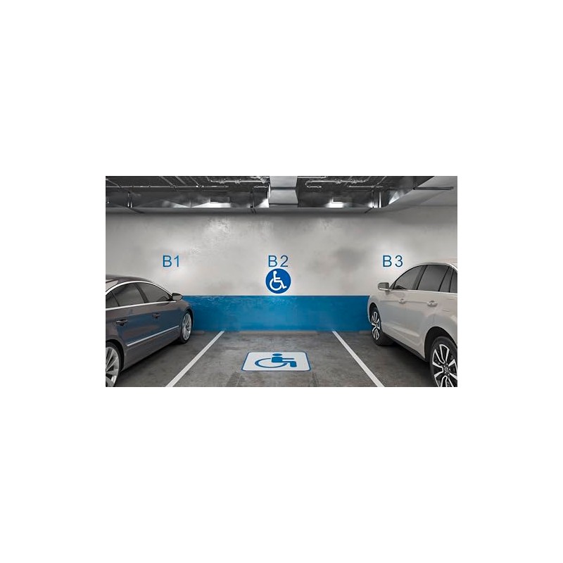 Exacompta 67113E Heavy Disabled Parking Sign Diameter 30 cm with