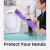 FMP Brands X-Large Purple Latex Dish Gloves, 3 Pairs, 12