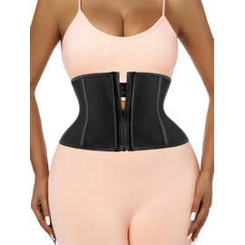 Atbuty Short Torso 7 Inch Waist Trainer for Women Latex Waist Cincher Under Clothes Slimming Underbust Corset Trimmer Shaper