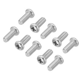 PATIKIL Phillips Pan Head Screws, 60 Pack M4-0.7 x 10mm 304 Stainless Steel 18-8 Full Thread, Pan Head Machine Phillips Drive Screw