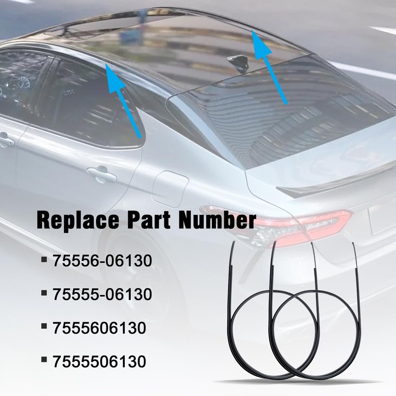 Roof Drip Moulding Seal Strips Weatherstrip Fit for Toyota Camry