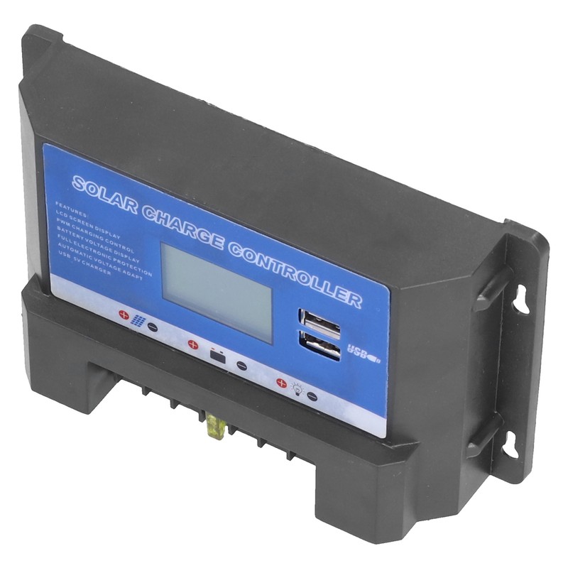 Solar Charge Controller LCD Display Dual Usb Interface Durable Solar
