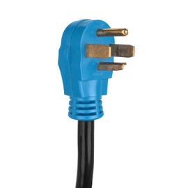 Camco 55451 Electric Vehicle Dogbone Dryer Plug Adapter with PowerGrip Handle, 30-Amp Male to 50-Amp Female, 12-Inch - Safely Converts Your Electrical Connection Type