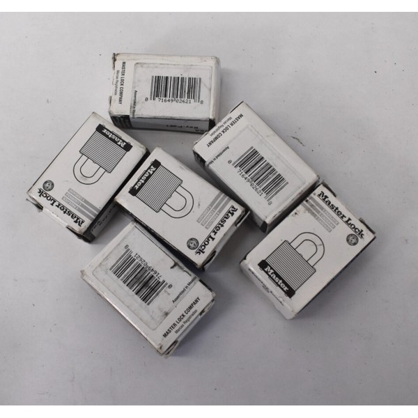 Master Lock Lot of 6 Master Lock Tumbler Steel Padlocks